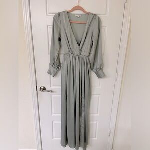 Elegant Sage Green Maxi Dress